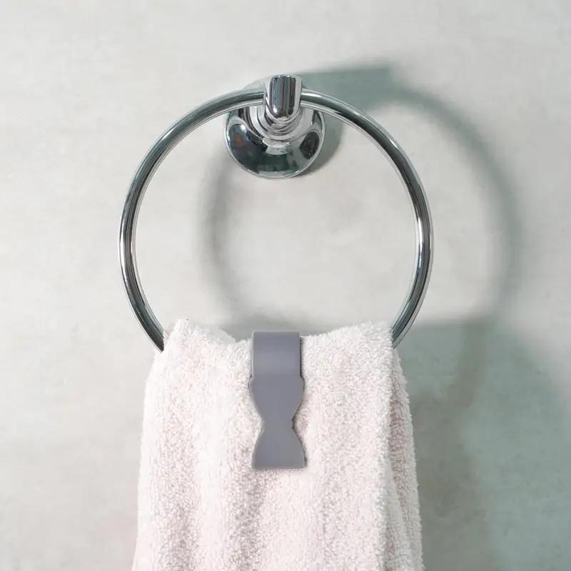 3/6pcs Adjustable Towel Clips For Kitchen & Bathroom Securely In Place Kitchen Towels Towel Holder For Bathroom