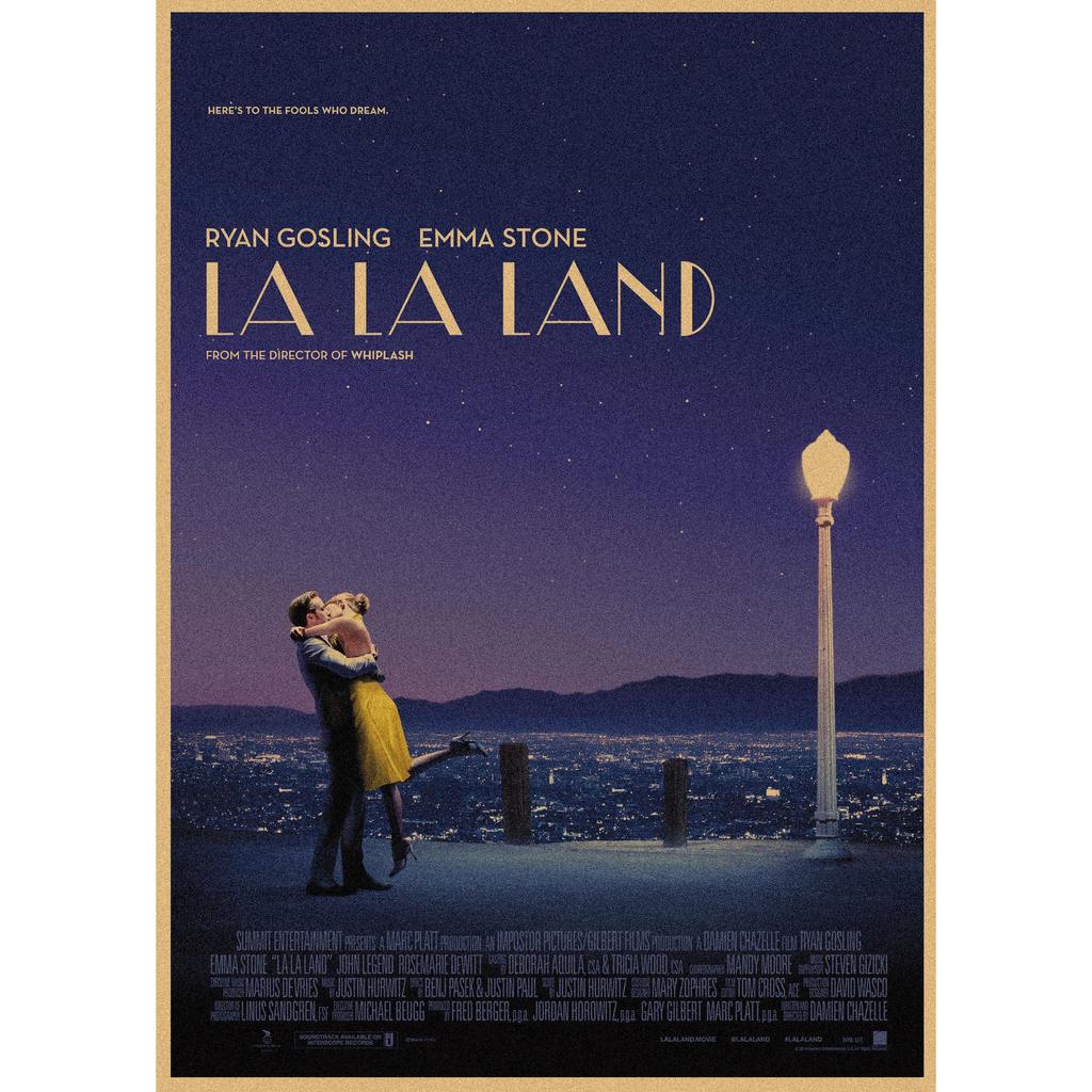 La La Land Retro Music Film Poster - Kraft Paper Wall Decor Mural