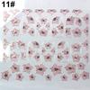 3D Embossed Pink Flowers Design Nail Art Decal Tips Stickers Manicure Tool