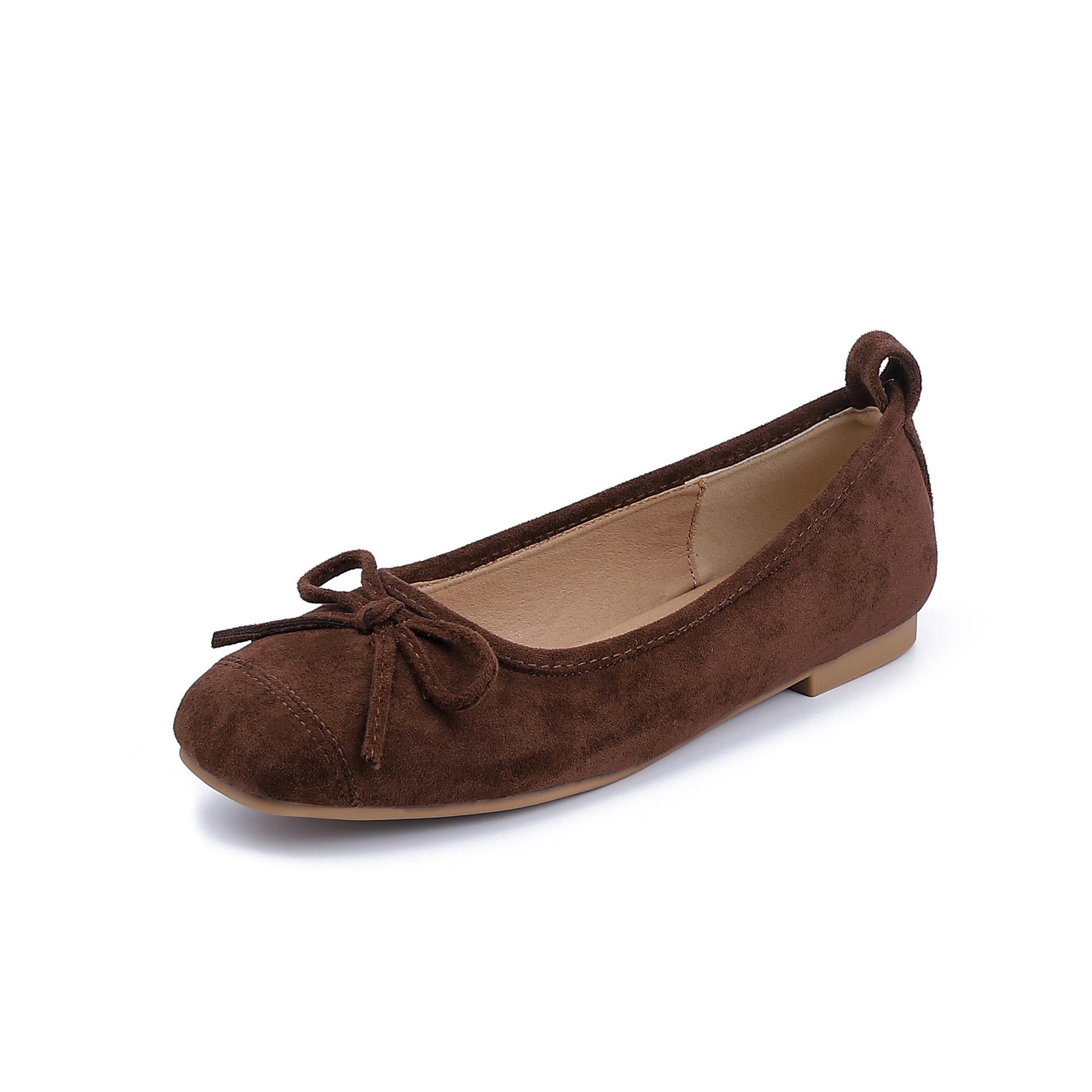 

Французские одинарные туфли женские носят корейская версия повседневная обувь удобная мягкая подошва не устают ноги женская обувь в стиле для поездок на работу неглубокий вырез бабушкины 40 кофейный