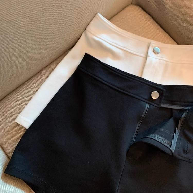 Women's High Waist Elastic White Shorts - Sexy Black Hot Pants for Spring & Summer