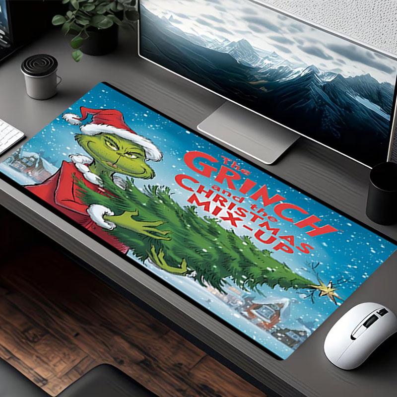 The Grinch Print Mouse Pad, for Keyboard Pad Laptop PC Mat for Office Home Use, Desk Decor, Perfect Birthday Gift for Gamers