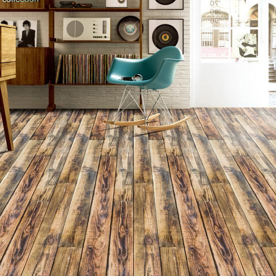 Samolepka na dlaždice DIY Dřevěná textura Statická podlahová samolepka Samolepky na zeď pro domácnost