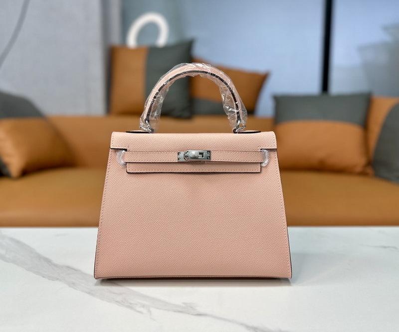 26 New Genuine Leather Women's Bag Palm Pattern Mini 22CM25 Silver Buckle Handbag Single Shoulder Diagonal Cross-border