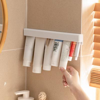 Supporto a Parete per Bagno Portaspazzolino a Denti Lunghi Portaspazzolino Multifunzionale Salvaspazio, Clip per Tubetto Dentifricio da Parete Artefatto