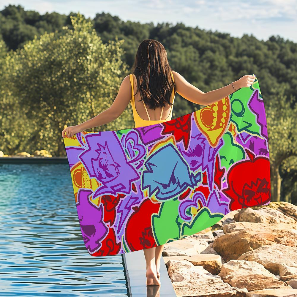 Game F-Friday N-Night F-Funkin Towel Quick Drying Beach Towels Are Suitable For Swimming Pools Camping Yoga And The Gym