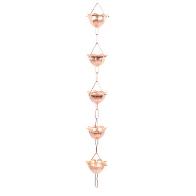 1m Hanging Rain Chain Copper Elegant Weatherproof Rain Catcher Chain for Yard Garden Temple