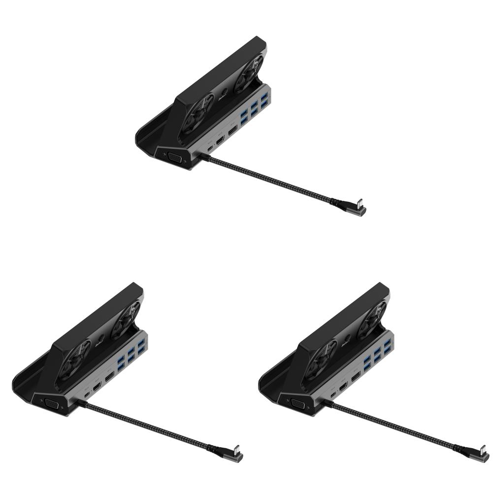 

3 шт. док-станция 4K 60 Гц док-станция PD 100 Вт RJ45 для ROG Ally Game (11 в 1)