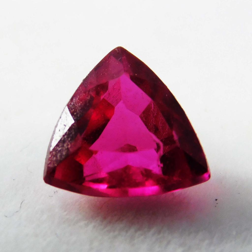 Natural Red Ruby Loose Gemstone Trillion Cut 8.32 ct for Jewelry Making and Gem Collections