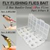 Fly Fishing Flies 2 Box Bundle(Total 18Pcs Flies)-Flies Wet Flies Artificial Nymph Bait for Fishing Trout/Bass Artificial Bait
