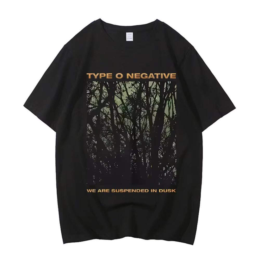 Type O Negative Vintage Punk Tee 2000s Hip Hop Cotton Breathable Short Sleeve Oversized Street T‑Shirts for Men Women Casual Retro Tops