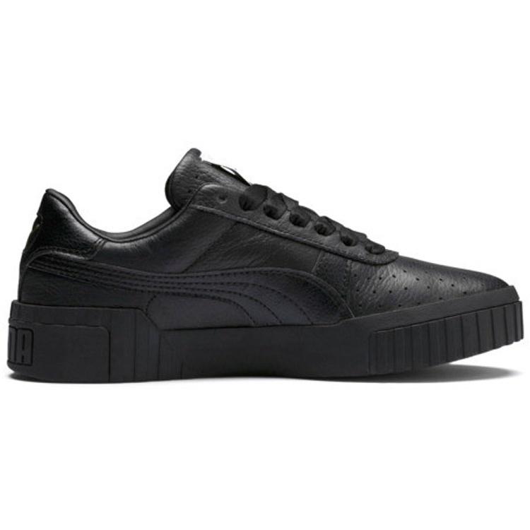 (WMNS) PUMA Cali Thick Sole Low Tops Casual Skateboarding Shoes Black Women's 369155-05
