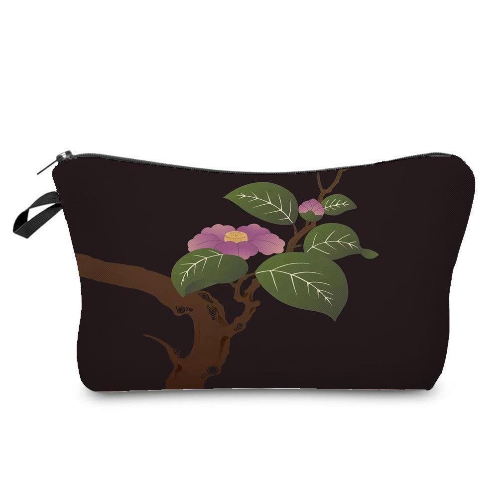 Women Flower Print Cosmetic Bag Toiletries Organize Travel Storage Case 6764