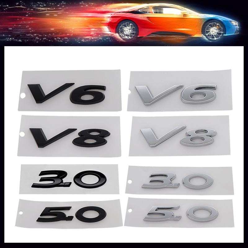 3D Premium ABS 3.0 5.0 V6 V8 car Fender trunk Rear Bonnet Decal Emblem Badge Sticker