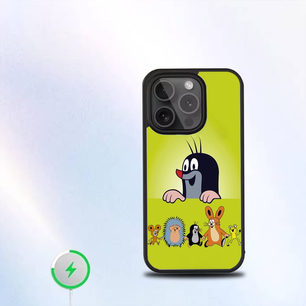 Cartoon Littles Mole Phone Case For iPhone 16,15,14,13,12,11,Pro,Max,Plus,Mini,SE New Magsafe Magnetic Wireless Charging
