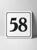 Metal Sign Black House Number On White Background Outdoor Wall Art Decor