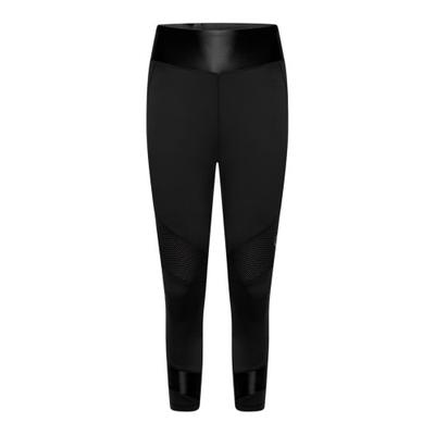 Womens/Ladies Mesh Panel 3/4 Leggings