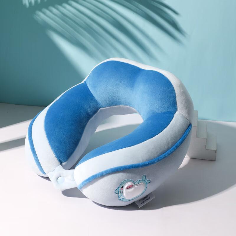 Miling Shark Cartoon U-Shaped Travel Neck Pillow (2-Pack)