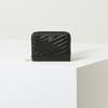 Daks Black Carlisle Embossed Leather Golddd Zipper 2 Fold Wallet Dcwa6e216bk