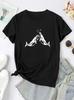 Unisexs Watercolor Whale Tshirt Ocean Marine Animal Print Casual Crew Neck Short Sleeve Tee Summer Coastal Nature Shirt