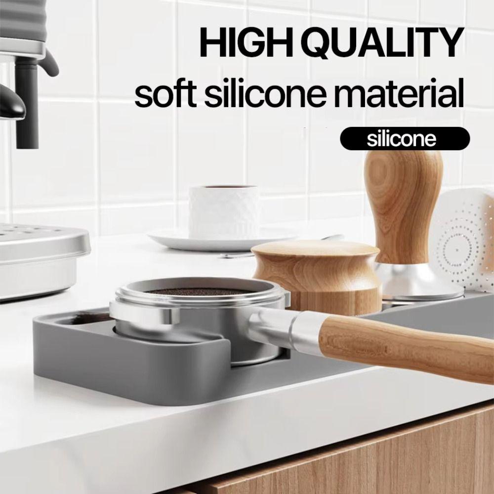 Non Slip Surface Silicone Coffee Tamper Pad Coffee Powder Press Seat  Coffee Distribution Tool
