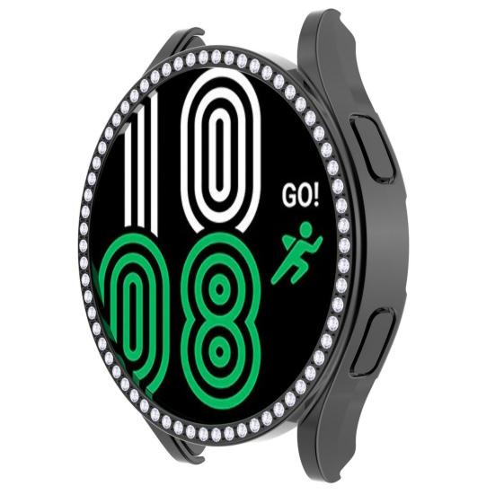 Custodia per orologio con strass, galvanica antiurto, per orologio, paraurti, protezione per lo schermo, per Samsung Galaxy Watch 4