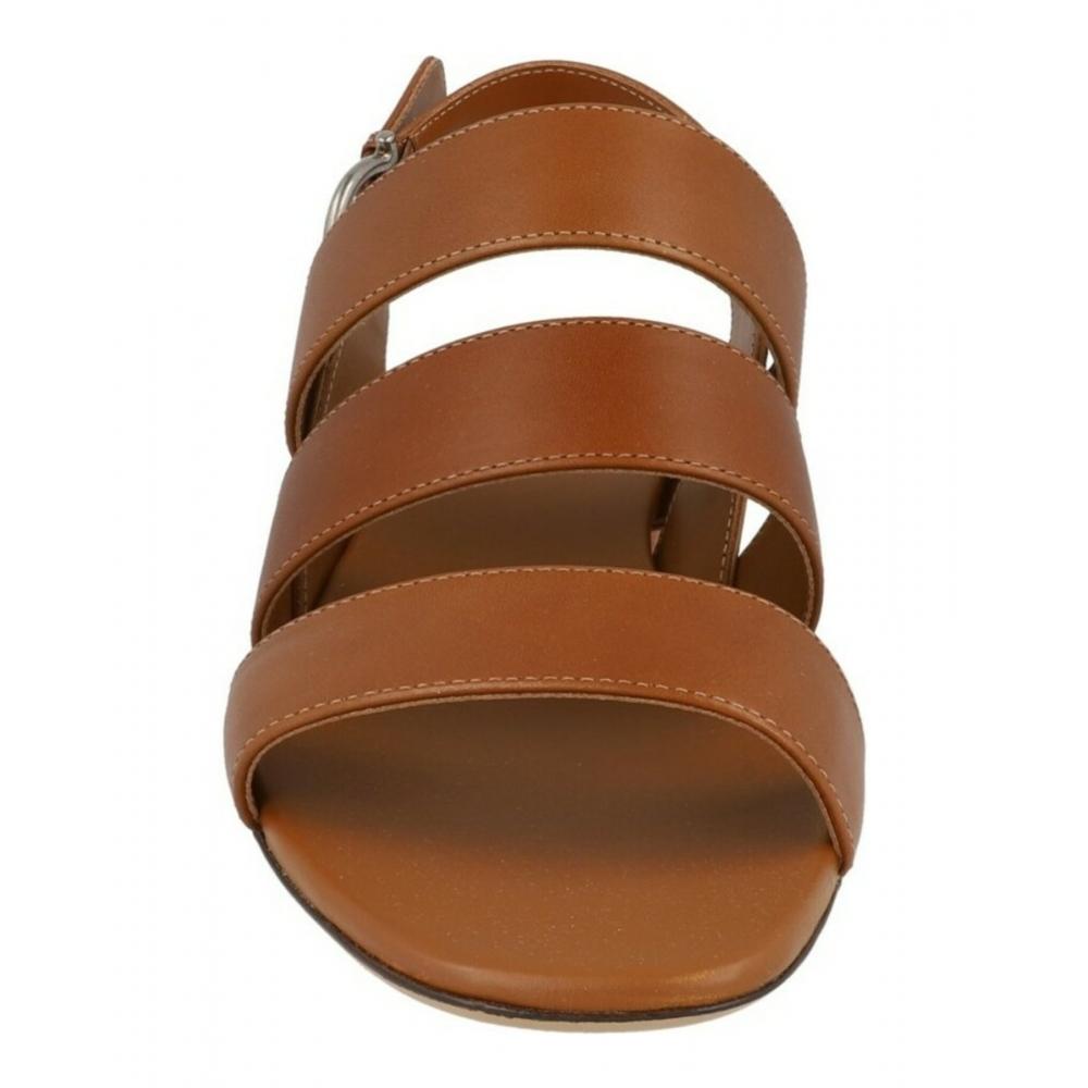 Salvatore Ferragamo Trezze Slingback Sandals Brown