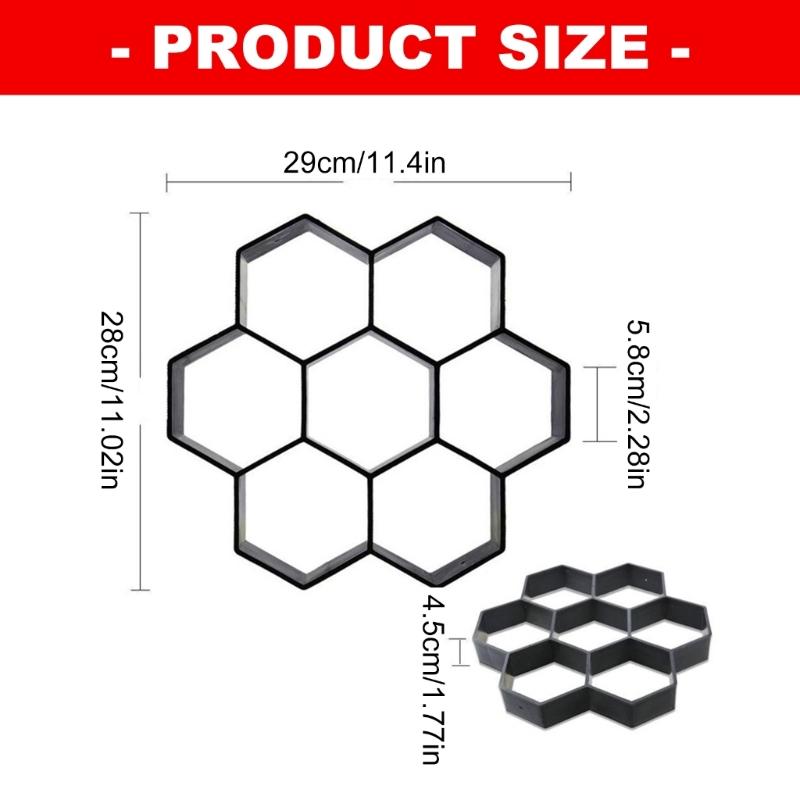 Plastic Garden Paths Maker Home Paths Paving Cement Mold Road Concrete Pavement Mold Reusables Brick Mold