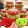 1/2/4/6/s Funny Abstract Tongue-spitting Apple Plush Doll Pendant Creative Green Red Apple Keychains for Couple Friend Gift
