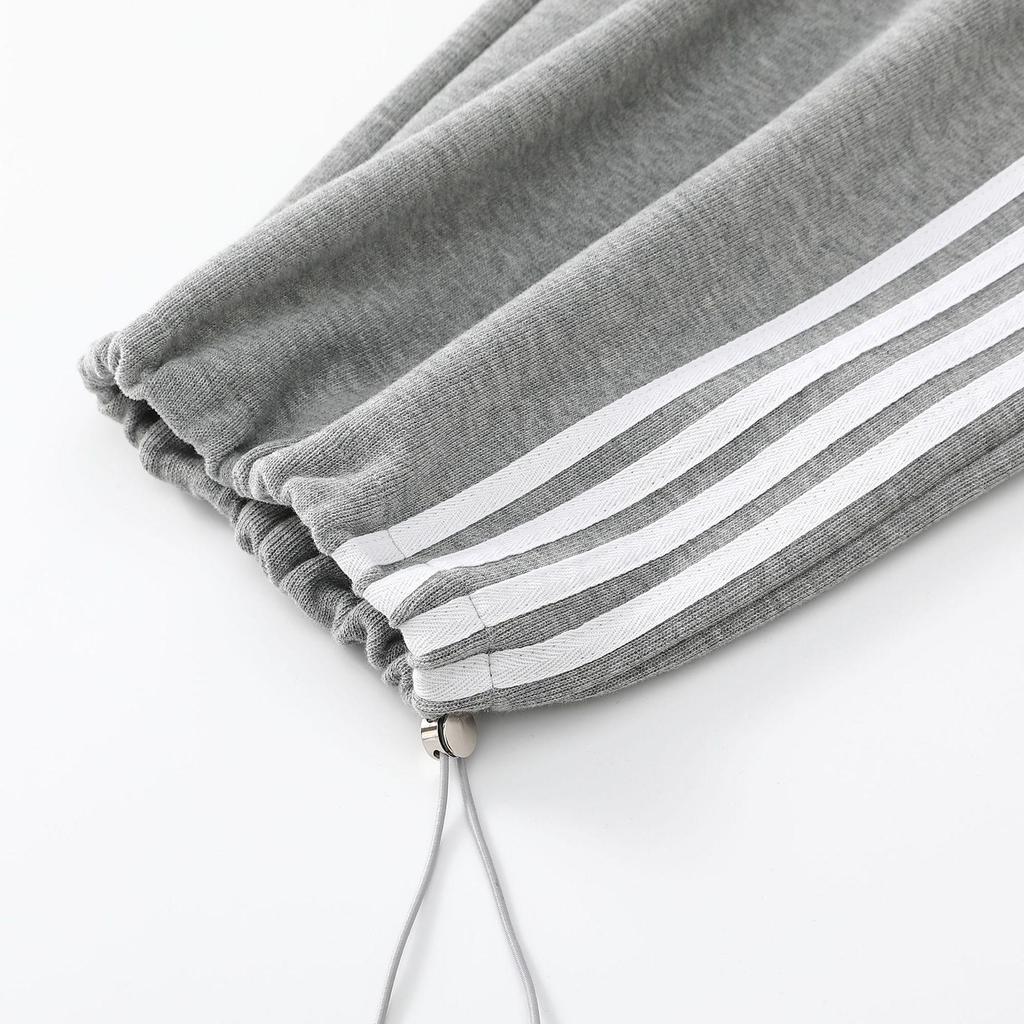 2025 Spring Striped Cuffed Drawstring Loose Sweatpants
