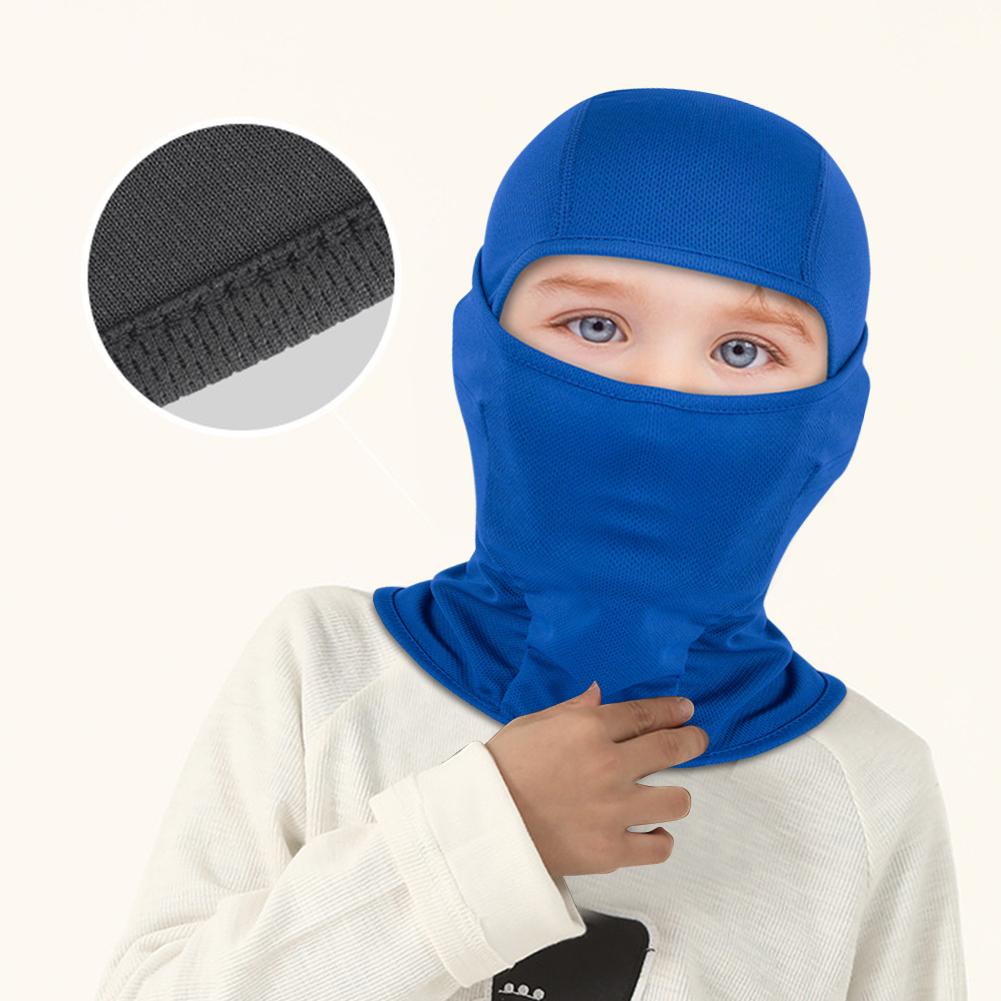 Winter Warm Balaclava Hat Kid Elastic Breathable Ski Full Face Mask Neck Cover Windproof Helmet Liner Hood Cap for Outdoor Sport