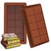 1PC Chocolate Bar Molds Silicone Bars Break Apart Wax Melt Mould Easy Release Rectangle Durable Kitchen Bake Supplies