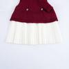 2025 Spring Women's European & American Color Block Double-Breasted Square Neck Dress
