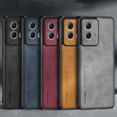 Lambskin PU Leather Matte Case for Motorola Moto G85 G84 G34 G24 G14 G54 Shockproof Silicone Soft Frame Back Cover