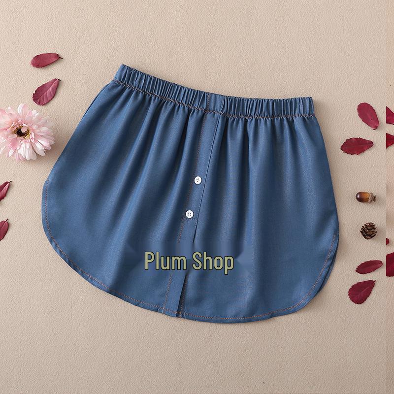 

Plus Size T-Shirt Fabric Peplum Hem Sweatshirt with Hip-Covering Midi Skirt - Winter Layering Innerwear for Spring & Autumn. XL (suitable for 110-140 jin)