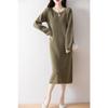Women's Cashmere Dress Qinghe Cashmere 30% Cashmere 70% Wool Autumn and Winter Cashmere Skirt Soft and Warm