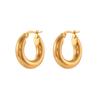 Minimalistischer Schmuck 18K Vergoldeter Edelstahl 20mm 25mm 30mm Creolen für Damen