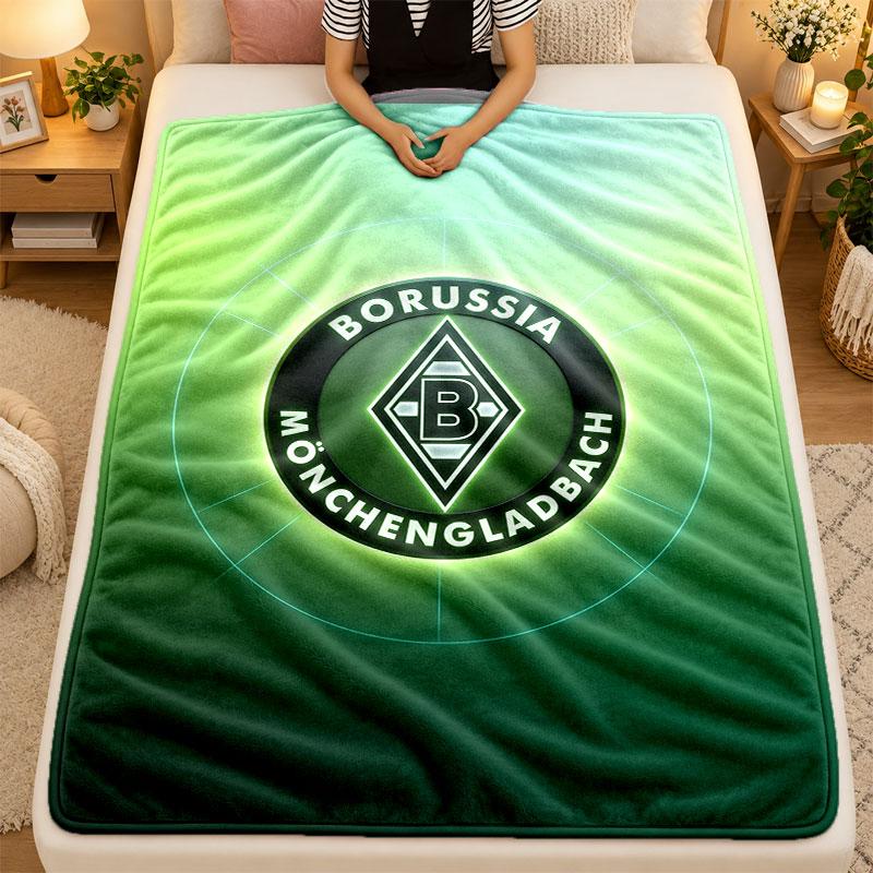 Flannel BlanketBorussia Mönchengladbach Warm Soft Throw Blanket for Indoor Sofa Bed Living Room Use
