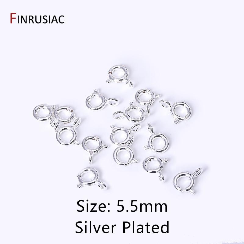 

4 Sizes 14k/18k Gold Plated Brass Spring Clasps Round Lobster Clasps For DIY Bracelets Necklaces Making Findings Wholesale 10 pieces