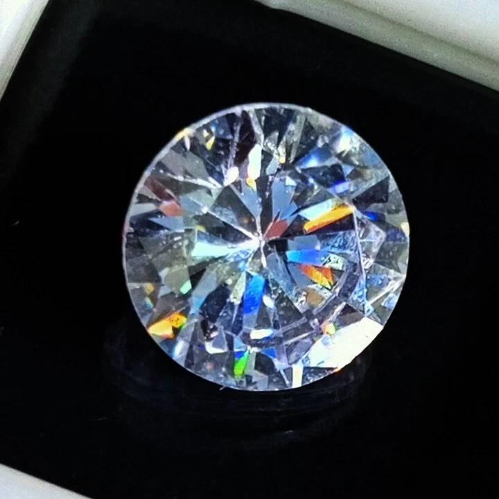 Round Natural White Cubic Zircon 5 Ct Fabulous Certified Loose Gemstone