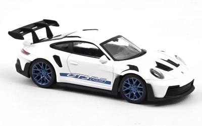 NOREV 1/43 Porsche 911 992 GT3 RS 2022 Hvit/Blå NOREV 911 GT3 RS Jet-Car Miniaturbil