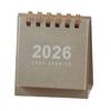2026 Mini Desk Calendar Jan.2026-Dec.2026 12 Monthly Planner Small Standing Flip Calendar with Twin-Wire Binding for Home Office