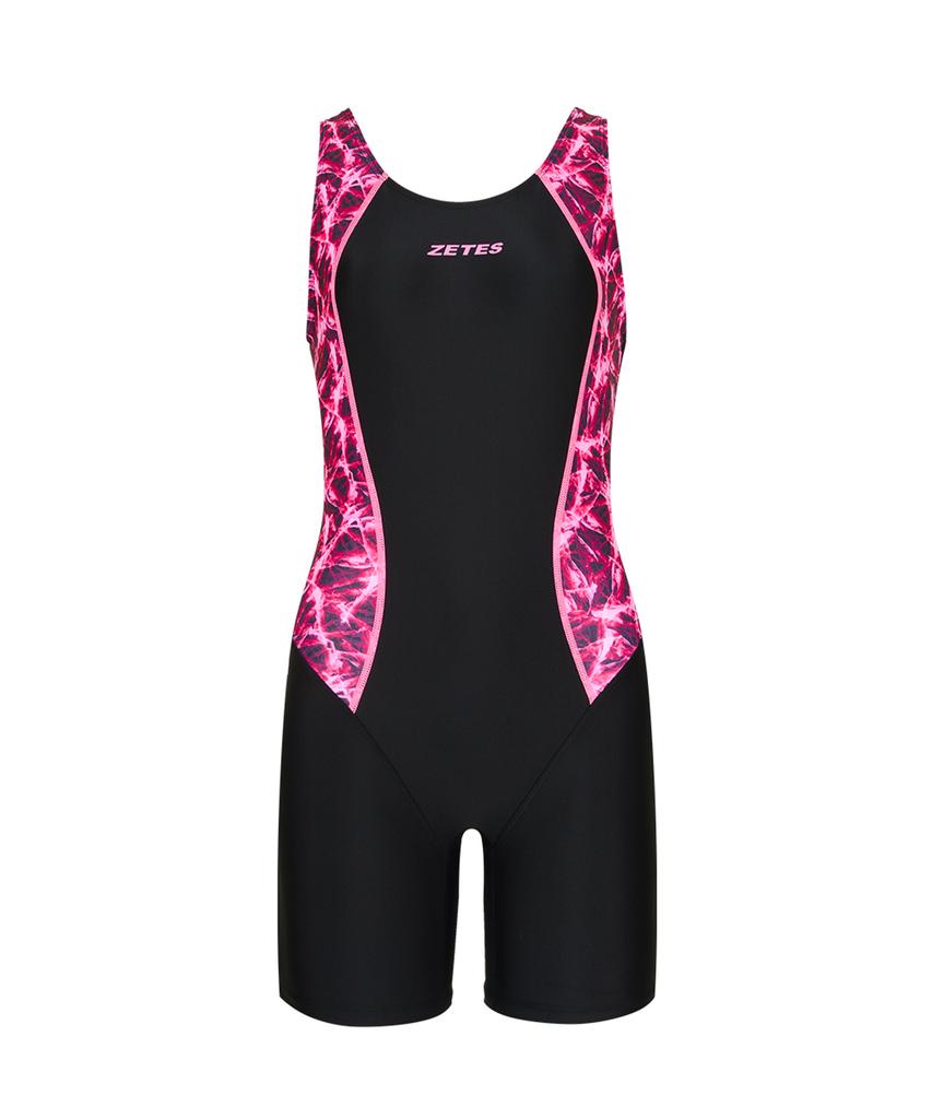 Jeteseu Women'S Aqua Plus 3-Part U-Back Indoor Swimsuit Rock Runes Pk L4A5252