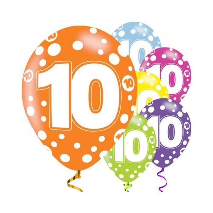 Amscan Latex 10th Birthday Balloon (Pack of 6)