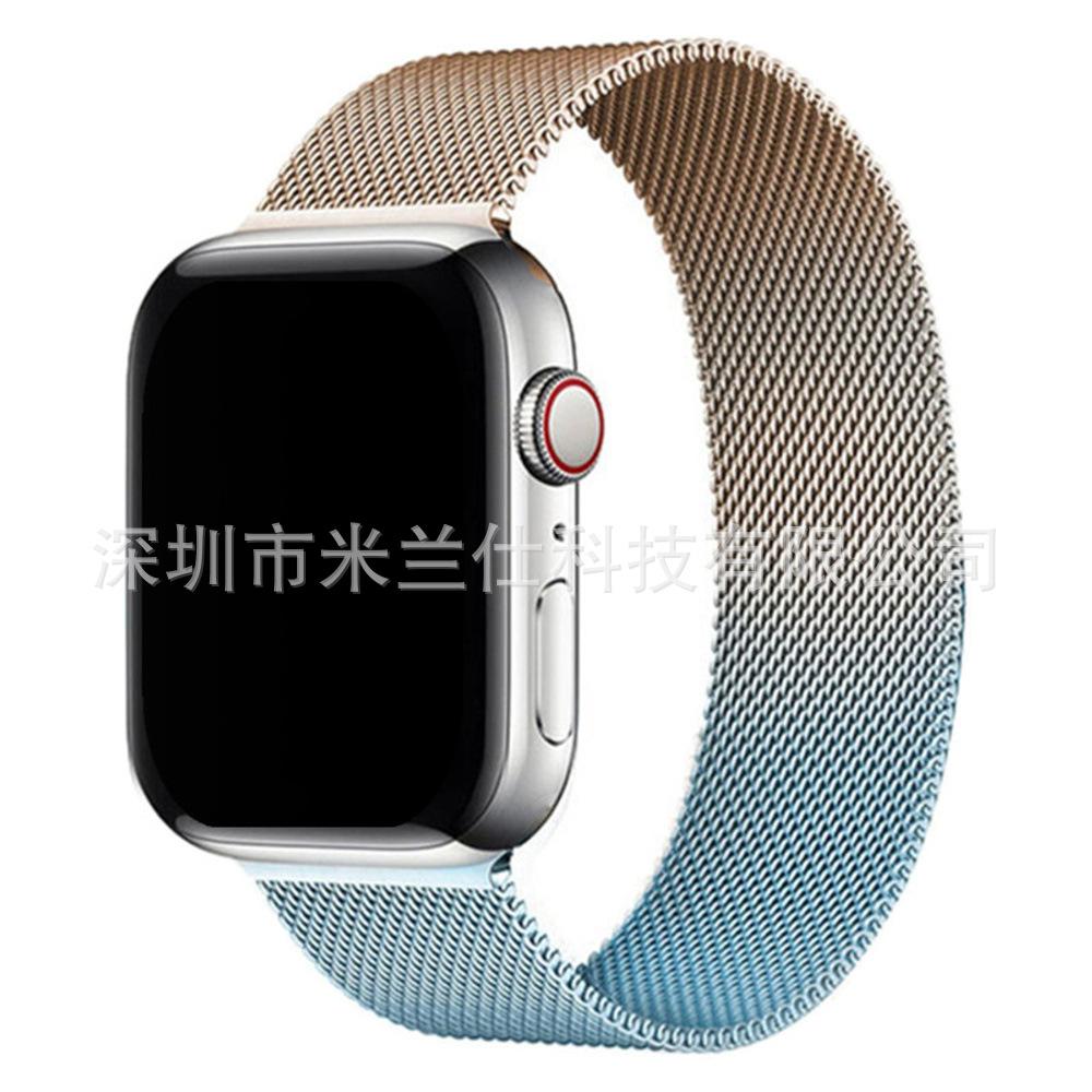 Milanese Loop Band for Apple Watch S11 Ultra2 SE 10 9 8 7 6 5, Metal Magnetic Clasp Replacement Strap, Silver 42/44/45/46/49mm