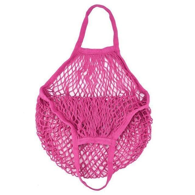 New Mesh String Shopping Bag Fashion Net Bag Reusable Fruit Storage Handbag Totes Women Shopping Mesh Bag Shopper Shoulder Bags