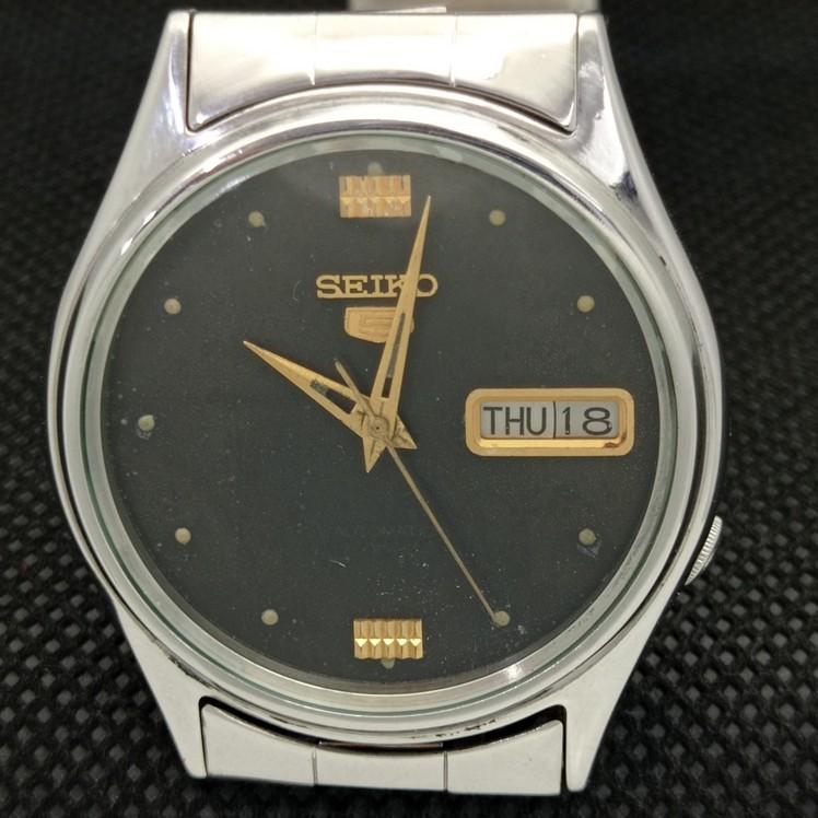 USED VINTAGE SEIKO 5 AUTOMATIC 7009A JAPAN MENS ORIGINAL DIAL WATCH a415776-2 SKU621d-a415776