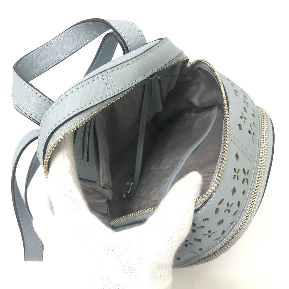 Michael Kors Flower punching Backpack Bag PVC blue/SilverHardware