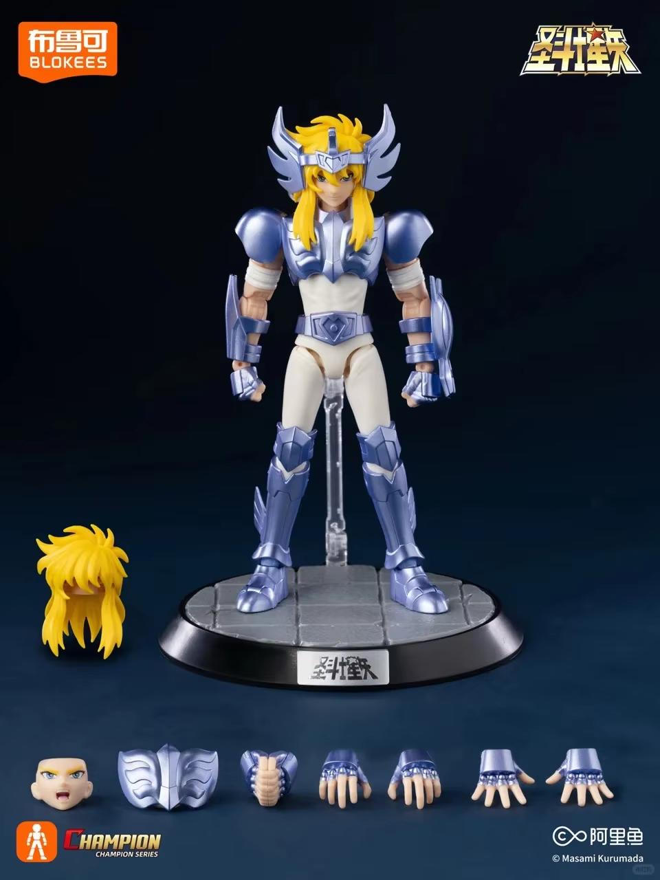 

Blokees Saint Seiya Anime Figurine Death Mask Shura Shiryu Action Figurine Champion Class Collection Statue Model Ornament Plaything Gifts