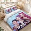 Kpop Demon Hunters Bettwäsche-Set, 1 Bettbezug & 2 Kissenbezüge Weich Bequem Schlafzimmer Heimtextil Dekor